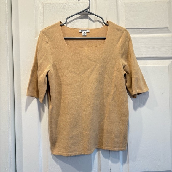 Vintage Tan Hampshire Studio Shirt and Cardigan Set - Size Medium - Picture 2 of 15